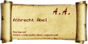 Albrecht Ábel névjegykártya